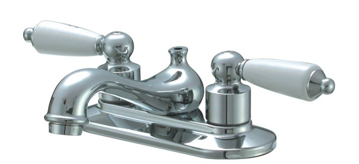 4 Inch Decorative Cast Brass Lavatory Faucet with Non-Rising Stem