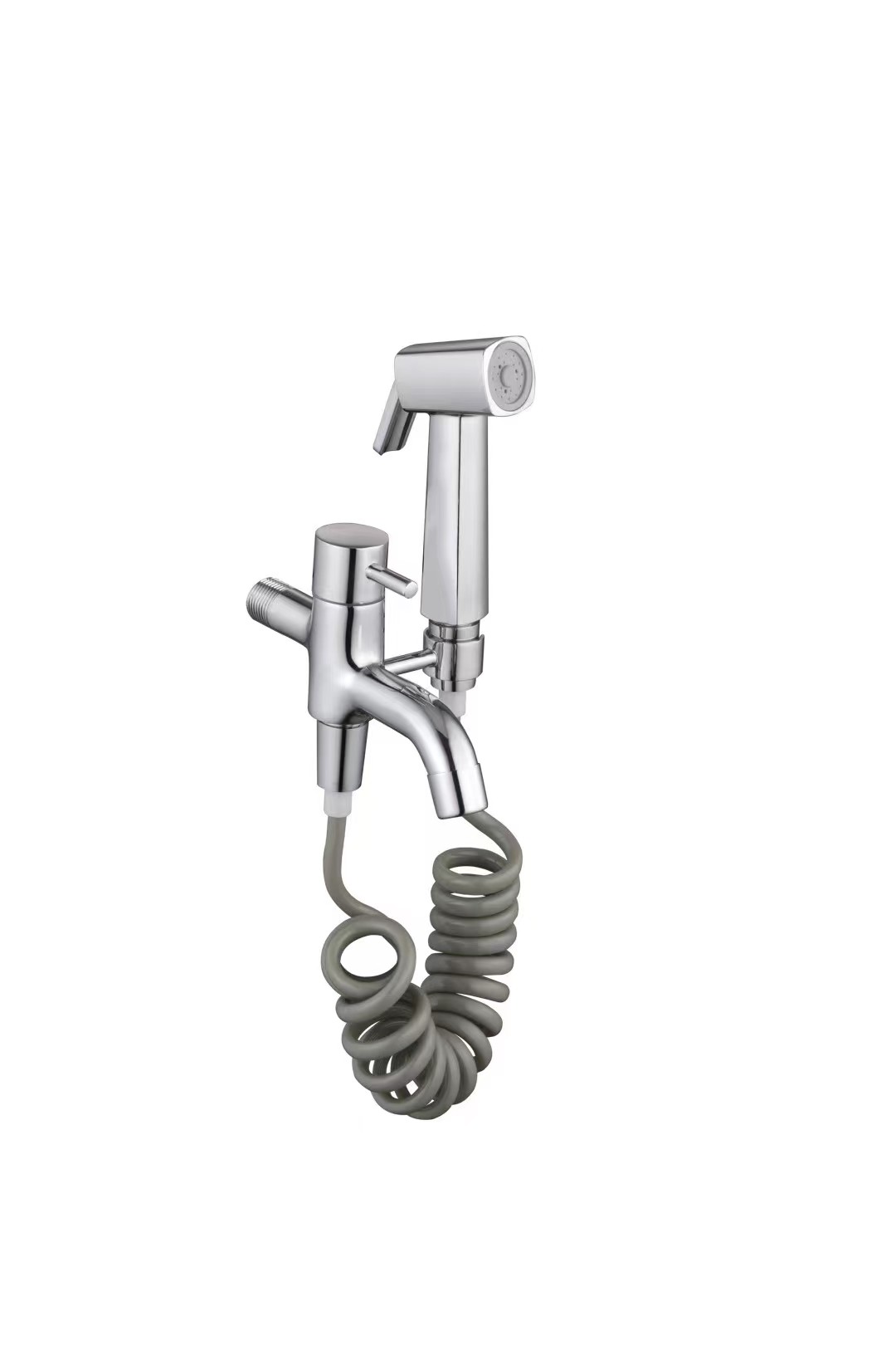 Wall Mounted Mirror Chrome Bidet Spray Set with Solid Brass Mechanism and ABS Nozzle