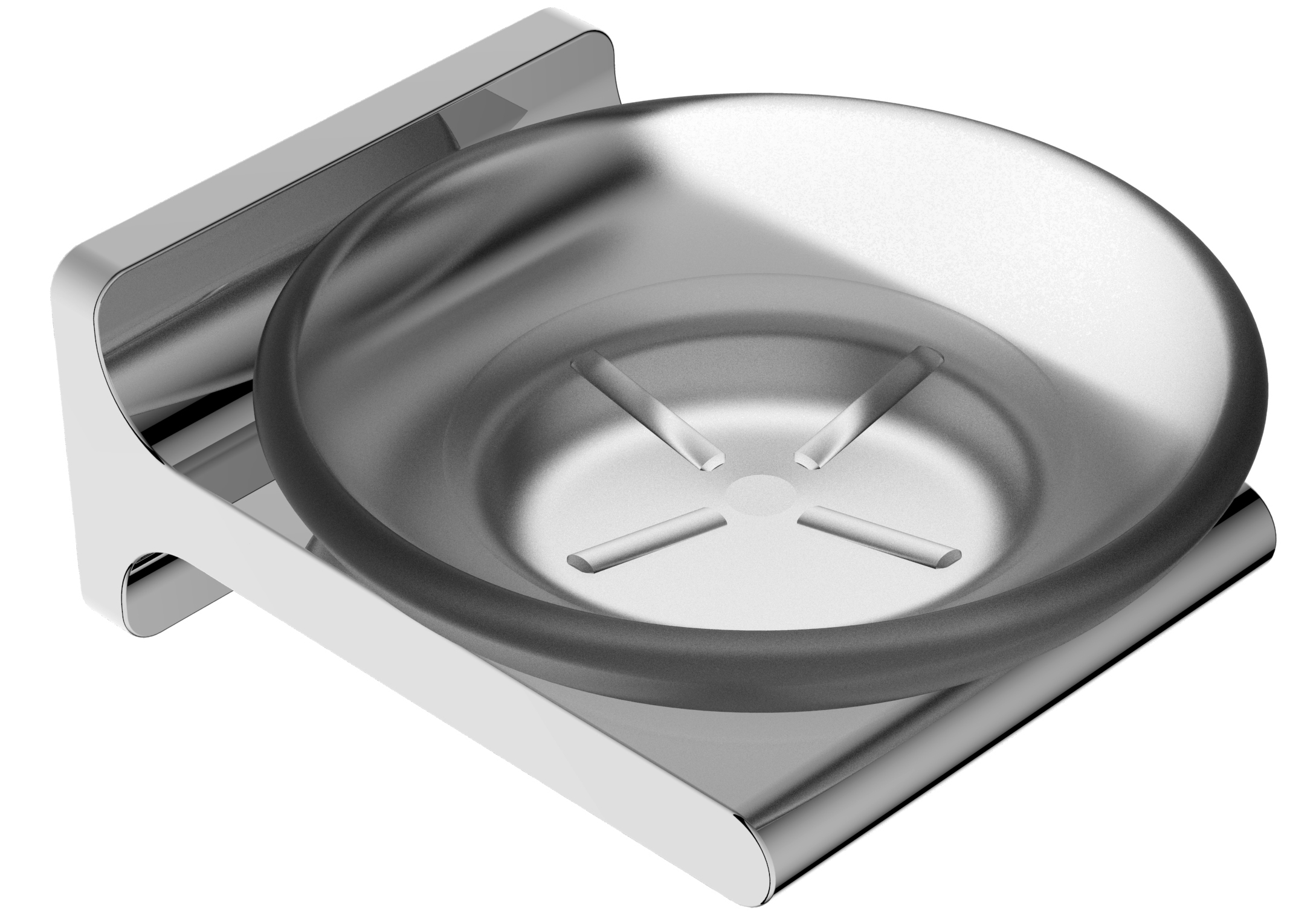 Premium Wall Mounted Bathroom Soap Holder with Frosted Glass Dish