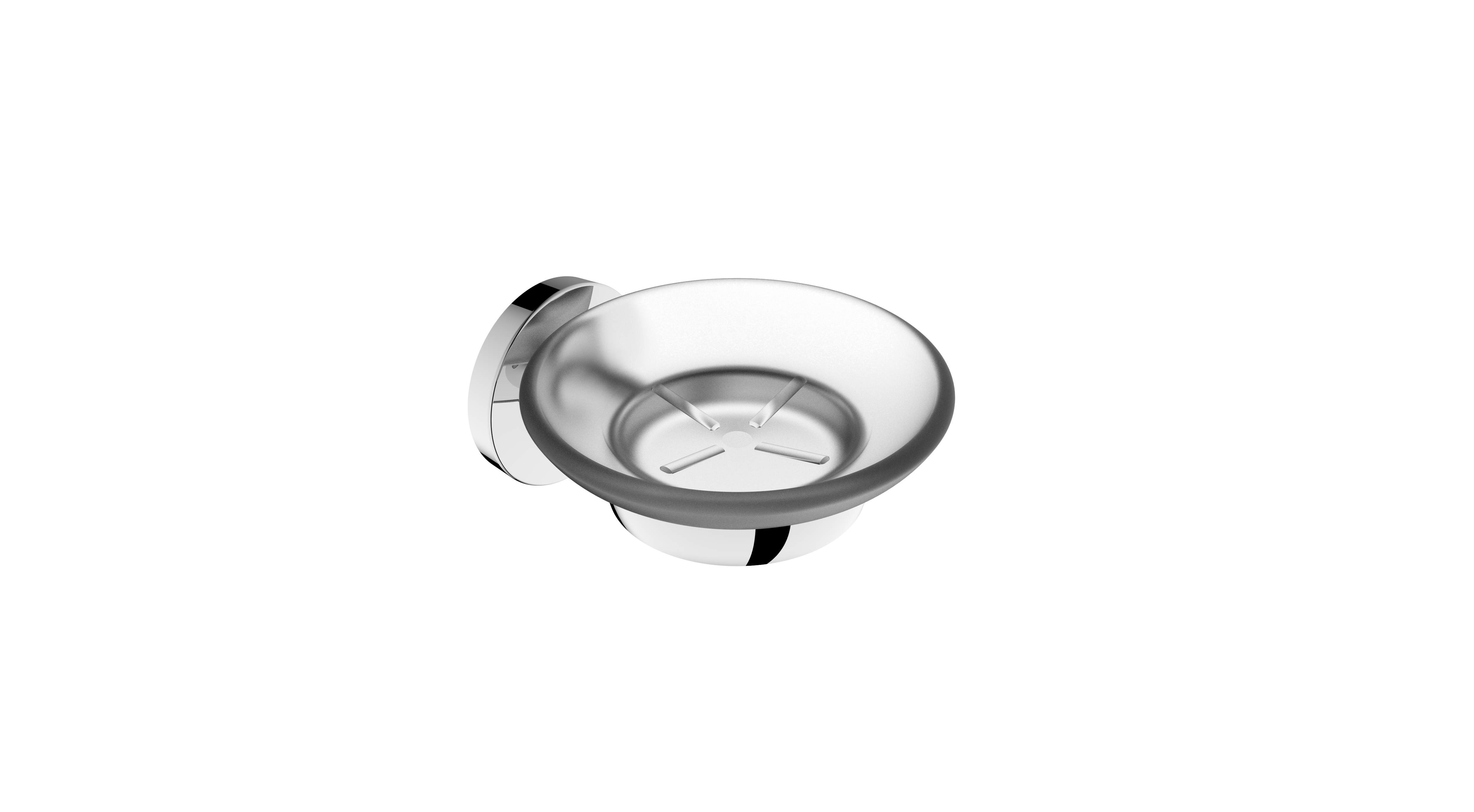 Premium Wall Mounted Bathroom Soap Holder with Frosted Glass Dish
